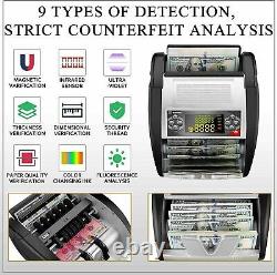 Money Bill Currency Counter Counting Machine Counterfeit Detector UV+MG\Cash Hot