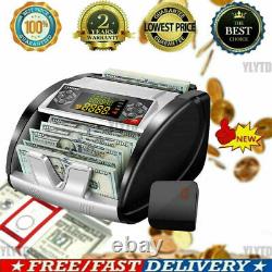Money Bill Currency Counter Counting Machine Counterfeit Detector UV MG Cash US`