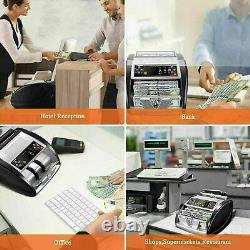 Money Bill Currency Counter Counting Machine Counterfeit Detector UV MG Cash USL