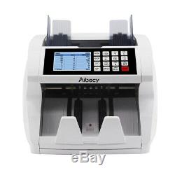 Money Bill Currency Counter UV MG IR Detector Mix Value & Mix Cash Counting LCD#