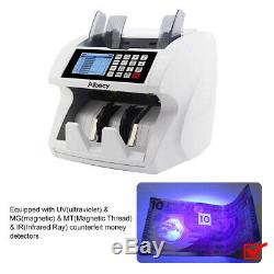 Money Bill Currency Counter UV MG IR Detector Mix Value & Mix Cash Counting LCD#
