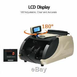 Money Cash Currency Counter Automatic Machine Counterfeit Bill Detector UV MG
