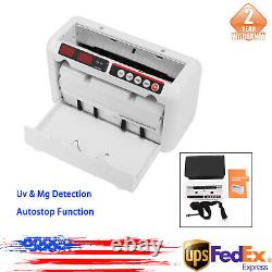 Money Counter Bill Cash Currency Counting Machine Counterfeit Detector UV & MG