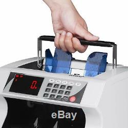 Money Counter, Bill Cash Currency Counting Machine, UV MG Counterfeit Detector
