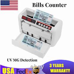 Money Counter Bill Cash Currency Counting Machine UV MG Counterfeit Detector US