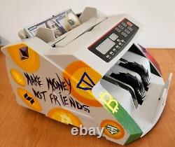 Money Counter Cash Currency Machine UV Bill Detector art design iron man crypto