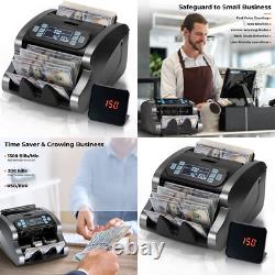 Money Counter Machine Bill Currency Counting Cash UV MG Counterfeit Detection