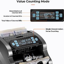 Money Counter Machine Bill Currency Counting Cash UV MG Counterfeit Detection