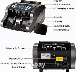 Money Counter Machine Bill Currency Counting Cash UV MG Counterfeit Detection