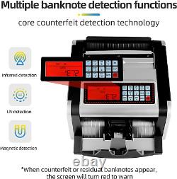 Money Counter Machine Currency Cash Bank Sorter Counterfeit Count Detection LCD