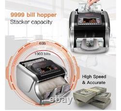 Money Counter Machine Currency Cash Bank Sorter Counterfeit Detection Bill Count