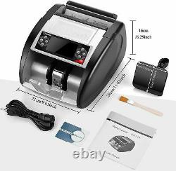 Money Counter Machine Currency Cash Bank Sorter Counterfeit Detection Bill Count