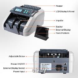 Money Counter Machine Currency Cash Bank Sorter Counterfeit Detection Bill count
