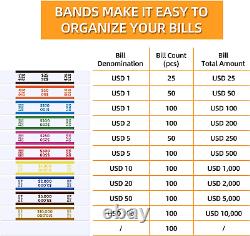 Money Counter Machine Currency Counter with Money Bands 11Colors Currency Straps