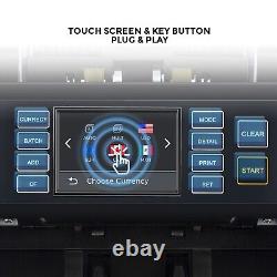 Money Counter Machine Mixed Denomination Bill Value Counting 20 Currency Cash 7S