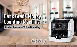 Money Counter Machine Mixed Denomination Bill Value Counting 20 Currency Cash 7S