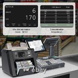 Money Counter Machine Mixed Denomination Bill Value Counting Cash Note Counter