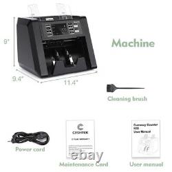 Money Counter Machine Mixed Denomination Bill Value Counting Cash Note Counter