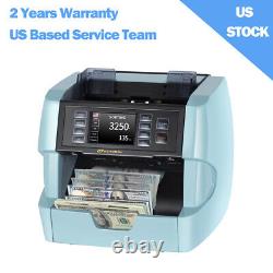 Money Counter Machine Mixed Denomination Blue Bill Value Counting 32 Currency
