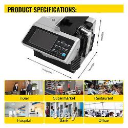 Money Counter Machine Multi Currency Cash Bank Counterfeit Detector Bill Counter