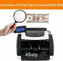 Money Counter UV MG Bill Counting Machine Currency Counterfeit Cash LED Display