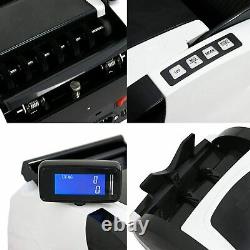 Money Counter UV MG Bill Counting Machine Currency Counterfeit Cash LED Display