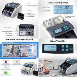 Money Counter UV MG IR Counterfeit Bill Detector Currency Cash Counting Machine