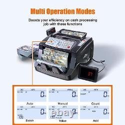 Mult-Currency Money Counter Machine 3 Screen Display Counterfeit Detection