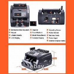 Mult-Currency Money Counter Machine 3 Screen Display Counterfeit Detection