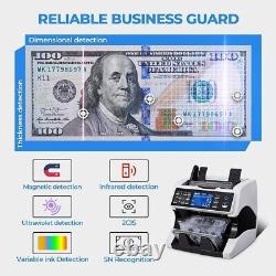 Multi-Currency Combination Vertical Banknote Counter Dual CIS Image Scanning