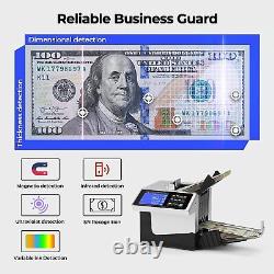 Multi Currency Shop Business Cash Counter Machine Money Fraud Note Bill Detector