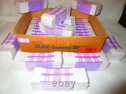 New 20,000 SELF SEALING CURRENCY STRAPS $2,000 BAND