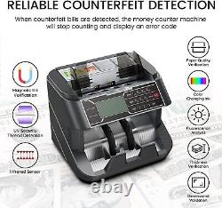 New Money Bill Cash Counter Bank Machine Currency Counting UV MG Counterfeit
