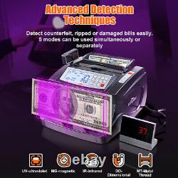 New Money Bill Cash Counter Bank Machine Currency Counting UV MG IR/ MT/DD Mod