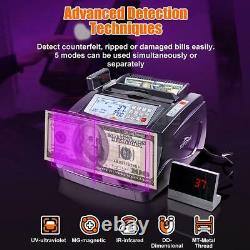 New Money Bill Cash Counter Bank Machine Currency Counting UV MG IR/ MT/DD Modes