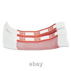 Pap-R Products Currency Straps, Red, $500 In $5 Bills, 1000 Bands/pack, Case Pac