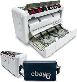 Portable Money Counter Machine 800 Bills/Min for USA/EUR Currency, Tickets