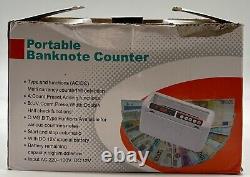 Portable Money Counter Machine 800 Bills/Min for USA/EUR Currency, Tickets