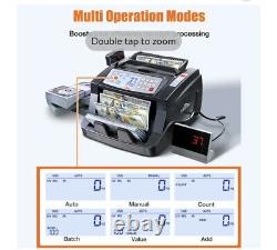 Professional Multiple Currencies Money Counter Machine. 3 Screen Display