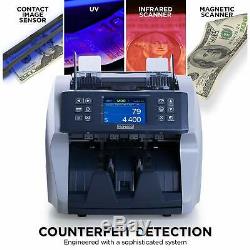 Promnico Bill-Counter Machine for Multiple Currencies with Counterfeit Detection