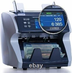 Promnico Money Counter for Multiple Currencies And Counterfeit Detection Gray
