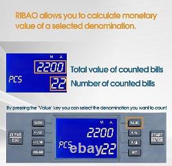 Ribao BC-35 Bill Counter Money Counter Machine Value Count Currency Detector