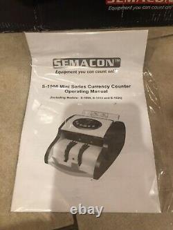 Semacon S-1000 Mini Series S-1015 Compact High Speed Currency Counter With UV