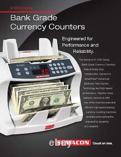 Semacon S-1200 High-Speed Bank Grade Currency Counter with 3 Speed Settings