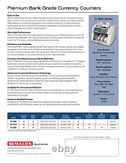 Semacon S-1625 Bank Grade Currency Counter With UV & MG Counterfeit Detection