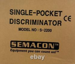 Semacon S-2200 Bank Grade Single Pocket Banknote Discriminator Currency Counter