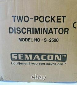 Semacon S-2500 Series Banking Grade Currency Discriminator Two Pocket NOB NEW