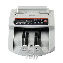 US LED Money Bill Currency Counter Machine Counterfeit Detector UV MG Cash Bank