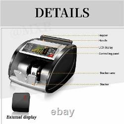 USA Money Bill Currency Counter Counting Machine Counterfeit Detector MG UV Cash