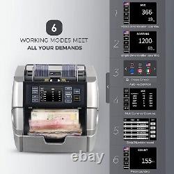 VC-7 Money Counter Machine Mixed Denomination Bill Value Counting 20 Currency